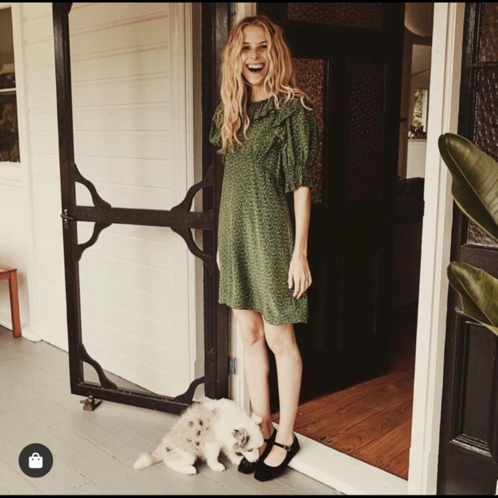 Doen Baudoin Dress Green Martha’s Garden